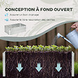 OUTSUNNY - Carré potager de jardin renforcé - dim. 180L x 90l x 59H cm - tôle d'acier ondulée galvanisée - vignette