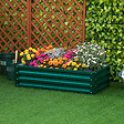 OUTSUNNY - Carré potager de jardin dim. 120L x 60l x 30H cm tôle d'acier ondulée vert - vignette