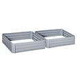 OUTSUNNY - Lot de 2 carrés potager de jardin dim. 100L x 100l x 30H cm tôle d'acier ondulée gris - vignette