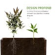 OUTSUNNY - Jardinière sur pied bac à fleurs dim. 70L x 35l x 30H cm piètement demi rondin corps aspect lattes bois sapin traité carbonisation - vignette