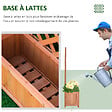 OUTSUNNY - Jardinière avec treillis - bac à fleurs - jardinière sur pied - dim. 70L x 28l x 117H cm - fond à lattes - bois sapin pré-huilé - vignette