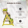 OUTSUNNY - Jardinière sur pieds carré potager 3 étages dim. 71L x 61l x 77H cm inserts d'irrigation feutre de drainage bois sapin autoclave - vignette