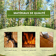 OUTSUNNY - Étagère à fleurs en bois - porte plante bois 5 tablettes ornement petites barrières - dim. 60L x 30l x 130H cm - bois de sapin traité carbonisation - vignette