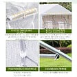 OUTSUNNY - Serre tunnel de jardin 3,5 x 3 x 2 m grande taille 6 fenêtres blanc - vignette