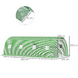 OUTSUNNY - Serre de jardin tunnel 18 mÂ² dim. 6L x 3l x 2H m - 8 fenêtres, porte zippée enroulable - châssis tubulaire acier galvanisé, bâche PE haute densité vert - vignette