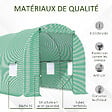 OUTSUNNY - Serre de jardin tunnel 4,5L x 2l x 2H m châssis tubulaire acier galvanisé renforcé 1,8 cm 6 fenêtres 1 porte vert - vignette