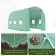 OUTSUNNY - Serre de jardin tunnel 4,5L x 2l x 2H m châssis tubulaire acier galvanisé renforcé 1,8 cm 6 fenêtres 1 porte vert - vignette