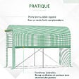 OUTSUNNY - Serre de jardin serre à tomates dim. 3L x 1l x 2H m porte zippée déroulante 2 fenêtres latérales enroulables acier PE haute densité vert - vignette