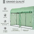 OUTSUNNY - Serre de Jardin serre à  tomates dim. 3L x 1l x 2H m 2 portes zippées déroulantes 4 fenêtres enroulables acier PE haute densité 140 g/mÂ² anti-UV vert - vignette
