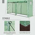 OUTSUNNY - Serre de Jardin serre à  tomates dim. 3L x 1l x 2H m 2 portes zippées déroulantes 4 fenêtres enroulables acier PE haute densité 140 g/mÂ² anti-UV vert - vignette