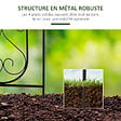 OUTSUNNY - Étagère de pots de fleurs plantes en métal style fer forgé - support de plantes pliable métal à planter - 5 pots fleurs inclus - vignette