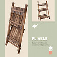 OUTSUNNY - Etagère échelle à fleurs pliable 3 niveaux bois de sapin traité carbonisation - vignette