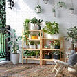 HOMCOM - Etagère de rangement 4 niveaux sur pied - étagères à lattes - dim. 62L x 33l x 112H cm - bois de bambou - vignette
