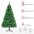 HOMCOM - Sapin de Noël artificiel 782 branches épines grand réalisme avec pommes de pin - hauteur 180 cm vert - vignette