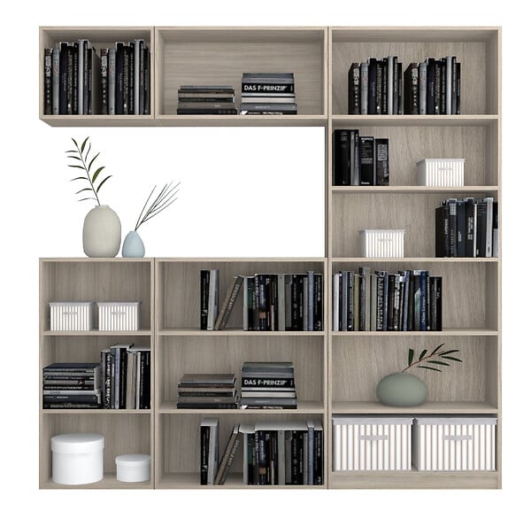 MODE DE VIE - Caisson Rubyx - Chêne gris - L75xH100xP25cm - large
