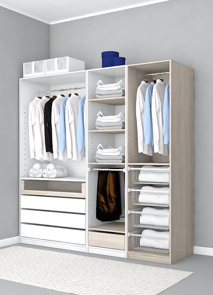 MODE DE VIE - Colonne de dressing Rubyx - Blanc - H.230xL.100xP.58cm - large