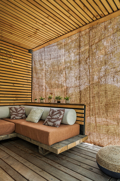 JARDILINE - Voile d'ombrage en toile de jute - Naturel - L.300xl.200cm - large