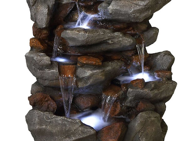 UBBINK - Fontaine de jardin Bonorva bloc de rochers avec cascade et éclairage LED - Ubbink - large