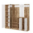 CONCEPT USINE - Meuble d'entrée avec miroir bois et blanc ANKA - vignette