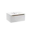 NATUREL - Naturel Meuble de salle de bain avec lavabo Naturel Stilla 60x30x45 cm blanc (STILLAD06007U1) - vignette