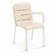 OVIALA - Fauteuil de jardin en métal ivoire - Palavas - vignette