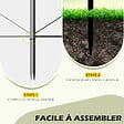 OUTSUNNY - Lot de 5 clôtures de jardin décoratives en métal avec ornements - dim. totales 305L x 62H cm - noir - vignette