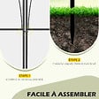 OUTSUNNY - Lot de 5 clôtures de jardin décoratives en métal avec ornements - dim. totales 305L x 62H cm - noir - vignette