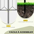 OUTSUNNY - Lot de 5 clôtures de jardin décoratives en métal avec ornements - dim. totales 305L x 79,5H cm - noir - vignette