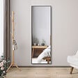 AICA SANITAIRE - AICA Miroir sur pied et Psyché 50 x 150 cm (L x H), miroir complet noir - vignette