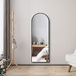 AICA SANITAIRE - AICA Miroir sur pied et Psyché 50 x 150 cm (L x H), miroir complet arqué noir - vignette