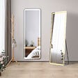 AICA SANITAIRE - Miroir LED sur pied et Psyché 50 x 160 cm (L x H), luminosité réglable + 3 couleurs + fonction mémoire miroir pleine longueur - vignette