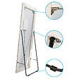 AICA SANITAIRE - Miroir LED sur pied et Psyché 50 x 160 cm (L x H), luminosité réglable + 3 couleurs + fonction mémoire miroir pleine longueur - vignette