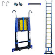 HOSTRÃ–M - Echelle telescopique 4,1m TELESCOVA13+, Aluminium, Pliable, Extensible, Multi-fonction, Hauteur de travail max 5m, Crochets Amovibles, Garantie 5 ans - vignette