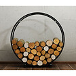 COOK KING - Porte-bûches 'DAISY' en acier pour bûches 20cm : Alliance parfaite entre fonctionnalité et esthétisme - Ø 100 cm - vignette