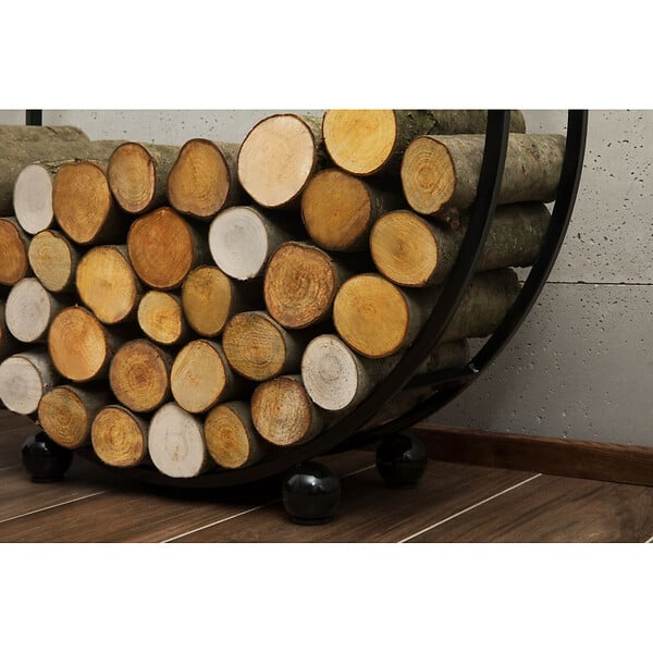 COOK KING - Porte-bûches 'DAISY' en acier pour bûches 20cm : Alliance parfaite entre fonctionnalité et esthétisme - Ø 100 cm - large