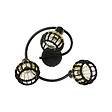 C-CREATION - Plafonnier en bois et métal Coblence Noir 3 lumières - vignette