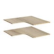 MODE DE VIE - Tablette d'angle dressing Rubyx - Chêne gris - Lot de 2 - L97xP51cm - vignette