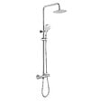 STANO - Pack Receveur de douche 90 x 140 cm extra plat gris + Colonne de douche thermostatique - vignette