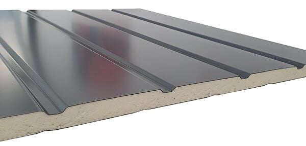 SPADONE - Porte de garage basculante grise l.250 x H.200 cm x Ep.20 mm - large