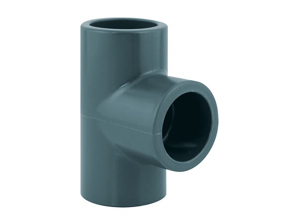INTERPLAST - Te Ø 50 Mm,  Pvc 90° Pression A Coller. - large