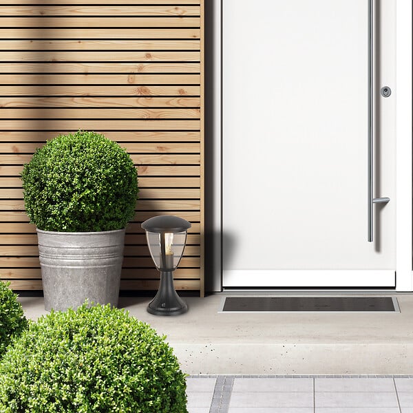 COREP - Borne fonte d'aluminium Little Garden LISBOA Noir mat 30.5cm - large