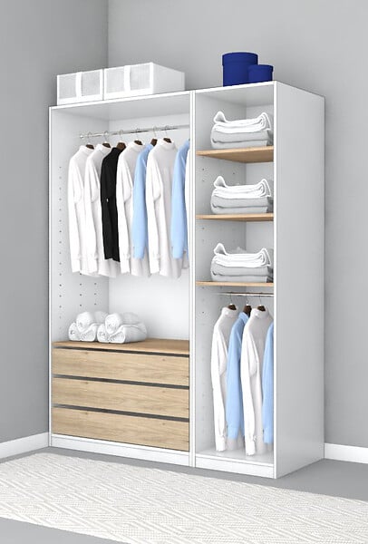 MODE DE VIE - Tiroir pour dressing Rubyx - Chêne - L97xH16xP51cm - large