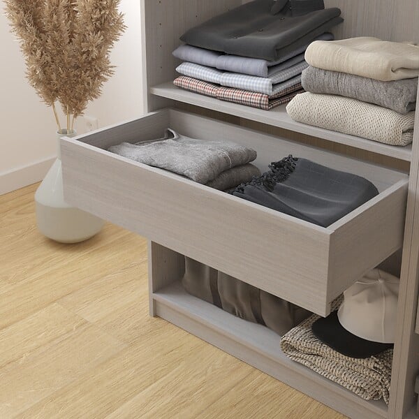 MODE DE VIE - Tiroir dressing Rubyx - Chêne gris - L72xH16xP35cm - large