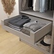 MODE DE VIE - Tiroir semi-vitré Rubyx - Chêne gris - L.72xH.16xP.51cm - vignette