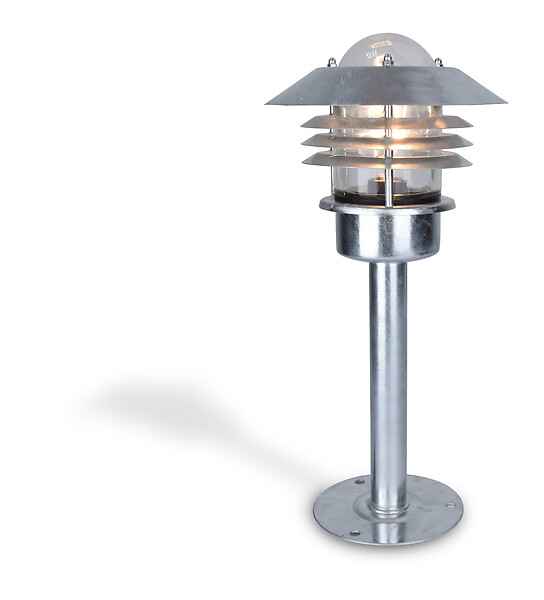 LUTEC - Borne acier galvanisé ENGLA H45cm - IP44 - E27 60W - large