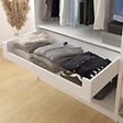 MODE DE VIE - Tiroir Rubyx avec facade semi-vitree - Blanc - 97x16x51cm - vignette