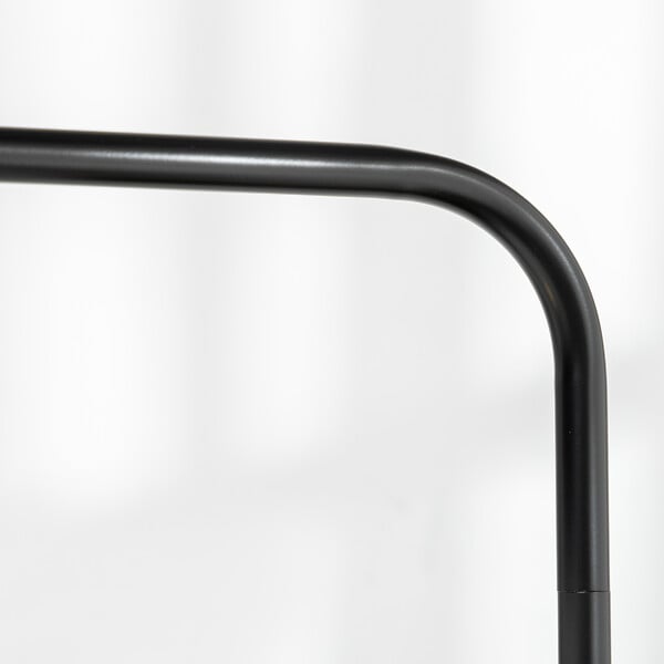 HOMCOM - Lampadaire design néo-rétro max. 40 W 163H cm abat-jour circulaire aspect lin blanc piètement structure acier noir - large