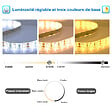 AICA SANITAIRE - AICA LED miroir lumineux 50x70cm tricolore + anti-buée + dimmable + mémoire miroir salle de bain - vignette