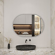 AICA SANITAIRE - AICA Miroir de salle de bain ovale sans cadre 60x100 cm - vignette