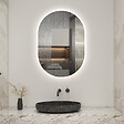 AICA SANITAIRE - AICA Miroir de salle de bain ovale 45x90 cm, anti-buée + mémoire + dimmable - vignette